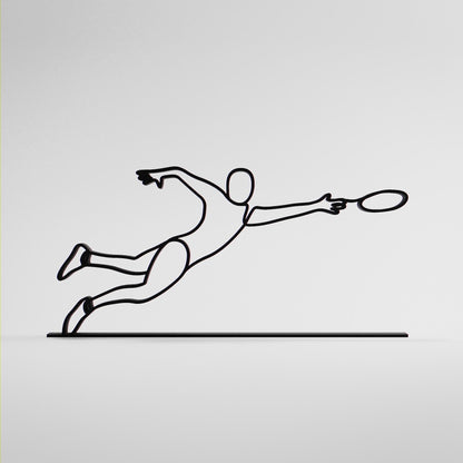 Frisbee Player 02 - Customized Line Art Figure