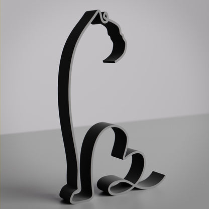 Exotic Shorthair Cat 07 - Line Art Figure