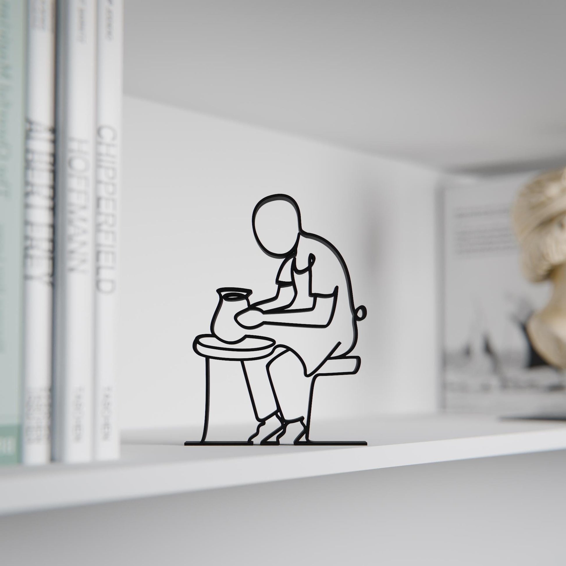 Ceramic Artist - Customized Line Art Figure