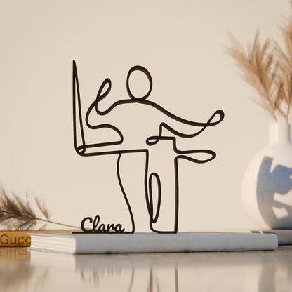 Theremin Player - Customized Line Art Figure