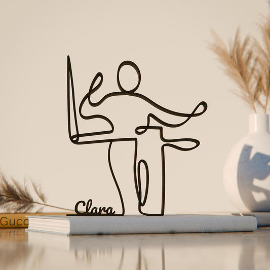 Theremin Player - Customized Line Art Figure