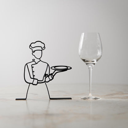 Female Chef - Customized Line Art Figure