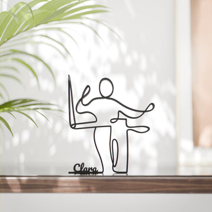 Theremin Player - Customized Line Art Figure