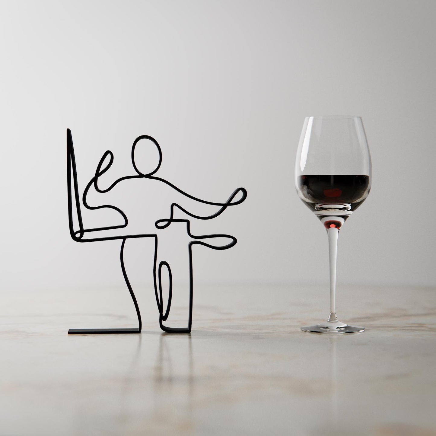 Theremin Player - Customized Line Art Figure