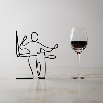 Theremin Player - Customized Line Art Figure