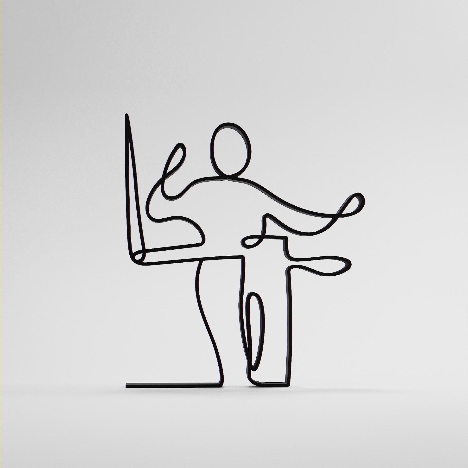 Theremin Player - Customized Line Art Figure