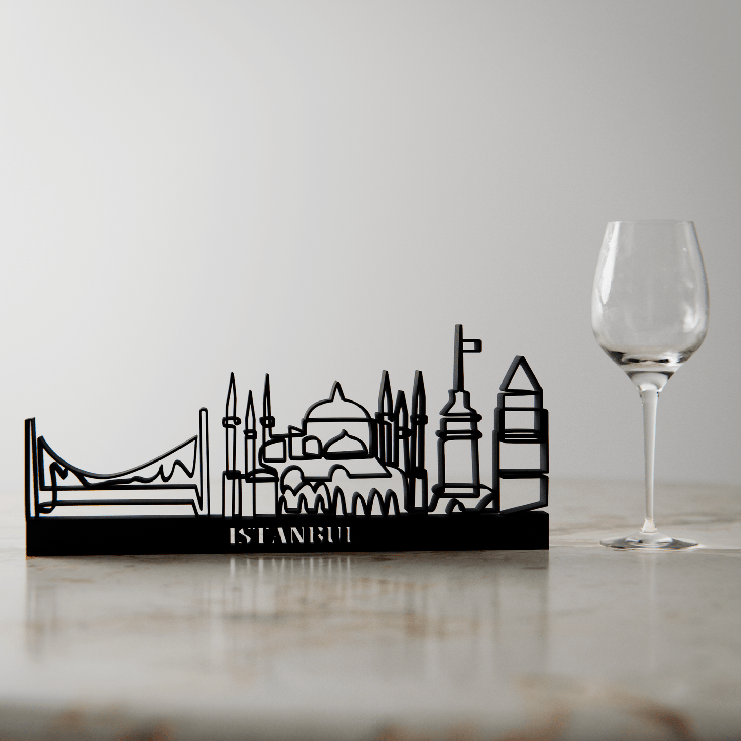 Anatolian Gift BoxIstanbul Cityscape - Line Art Figure
