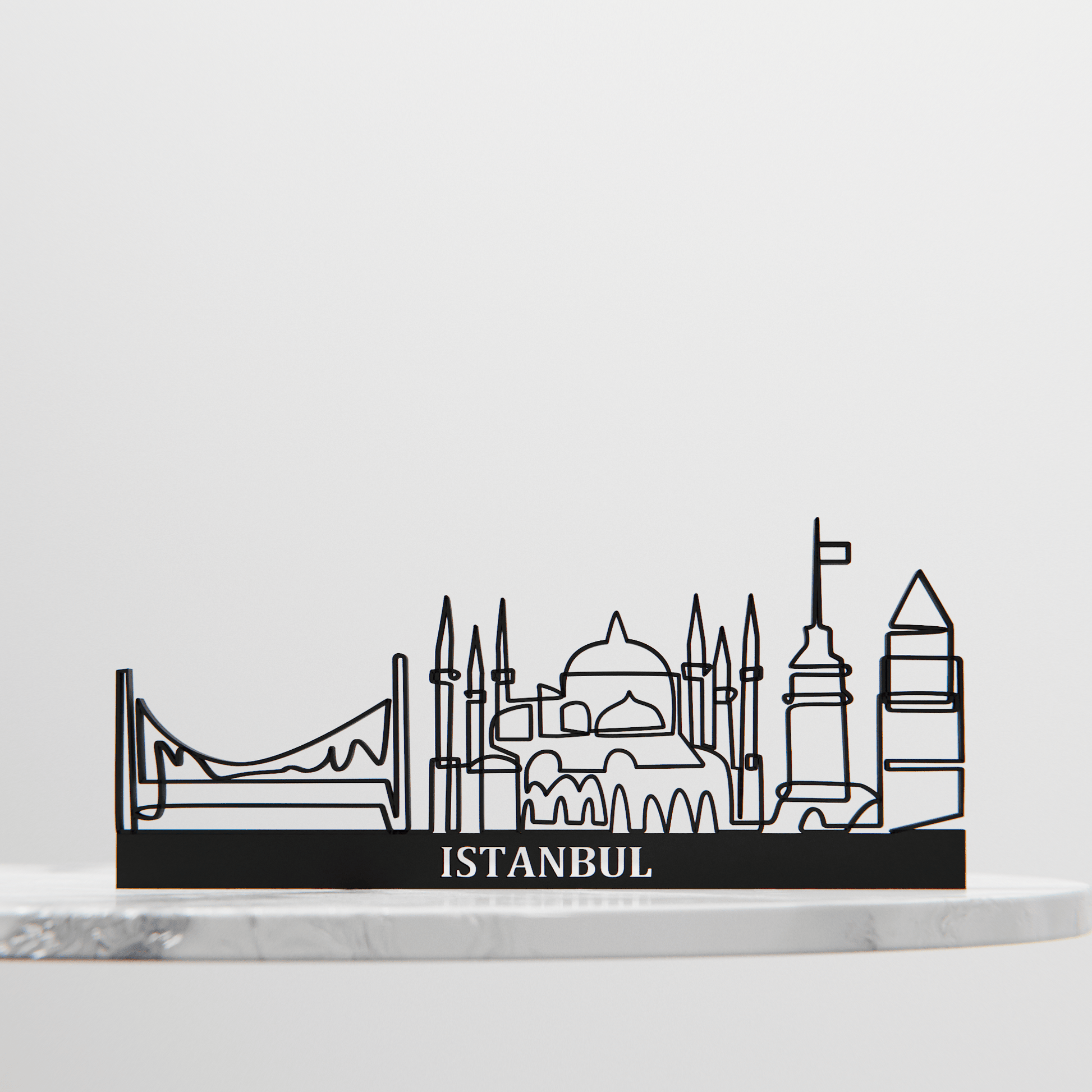 Anatolian Gift BoxIstanbul Cityscape - Line Art Figure