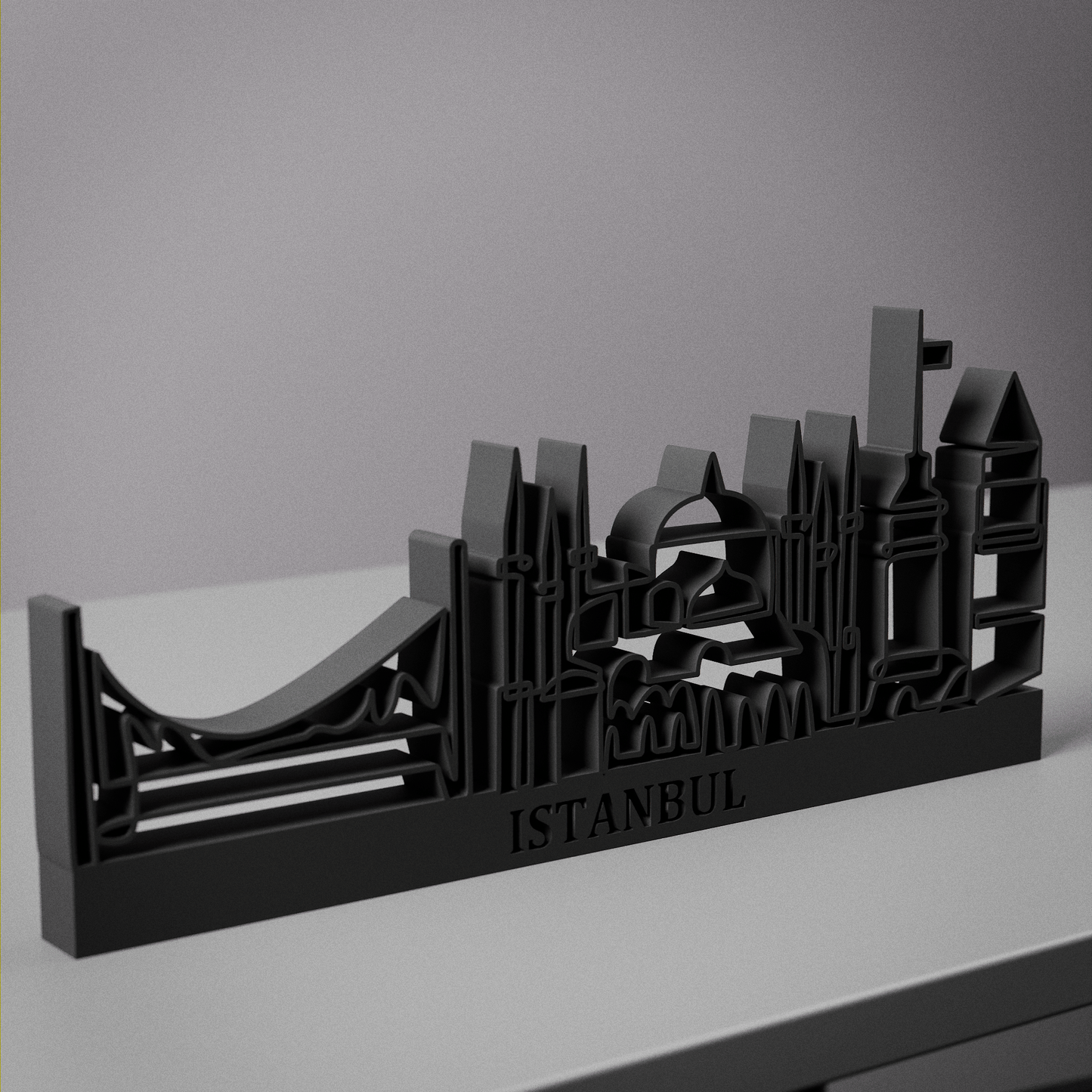 Anatolian Gift BoxIstanbul Cityscape - Line Art Figure