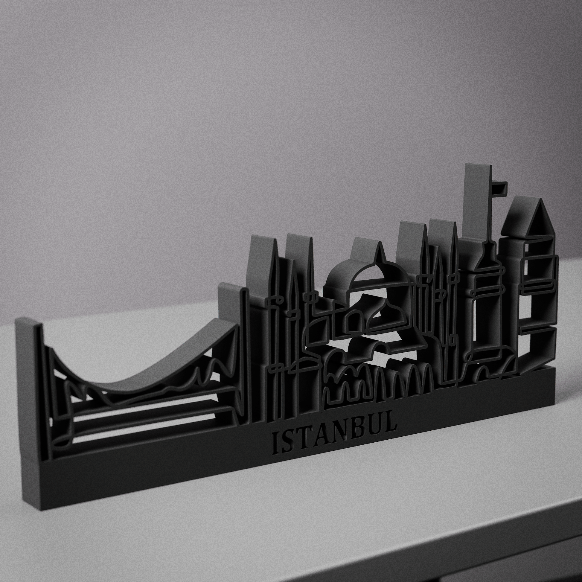 Anatolian Gift BoxIstanbul Cityscape - Line Art Figure