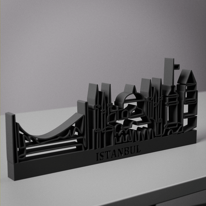 Anatolian Gift BoxIstanbul Cityscape - Line Art Figure
