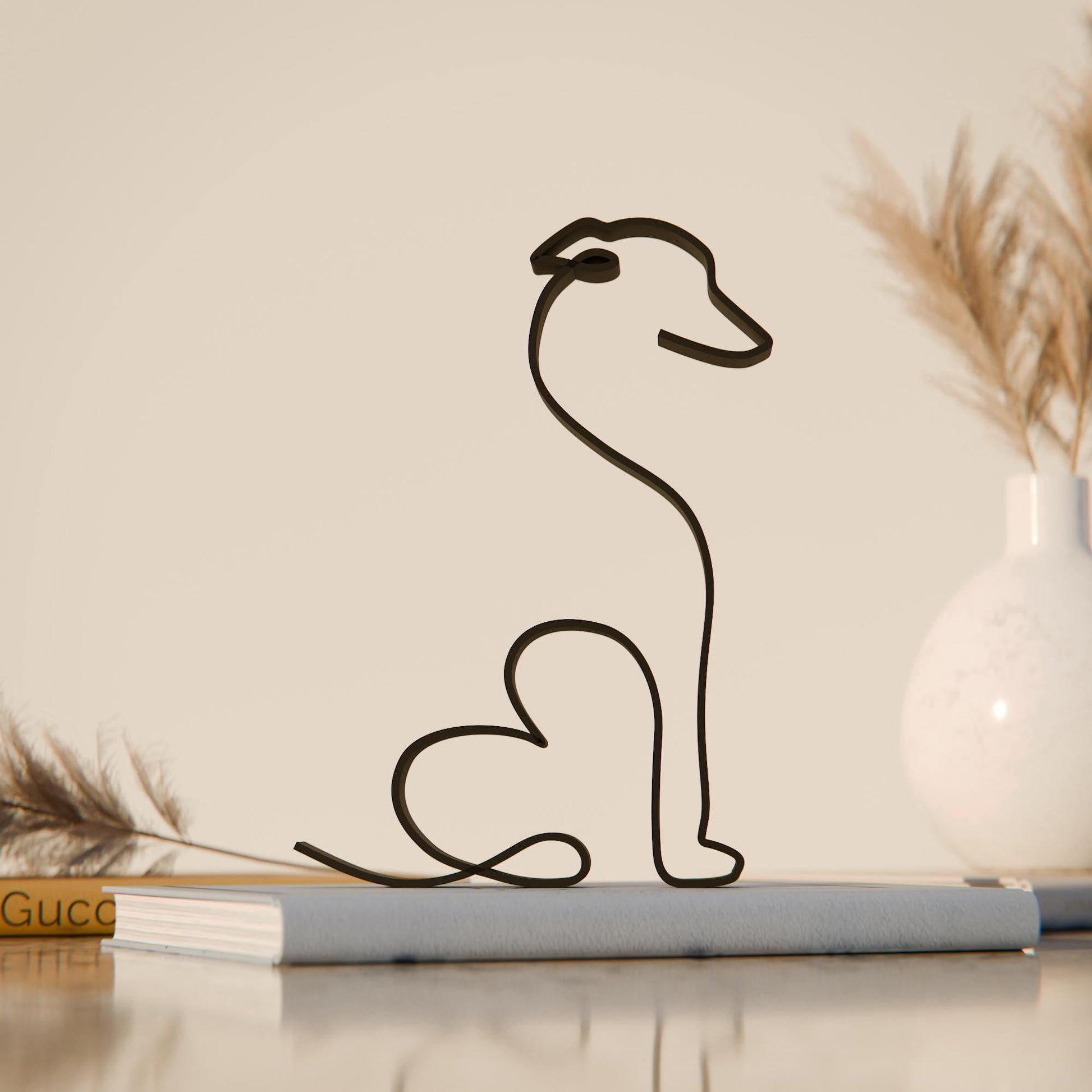 Anatolian Gift BoxItalian Greyhound Dog 32 - Line Art Figure