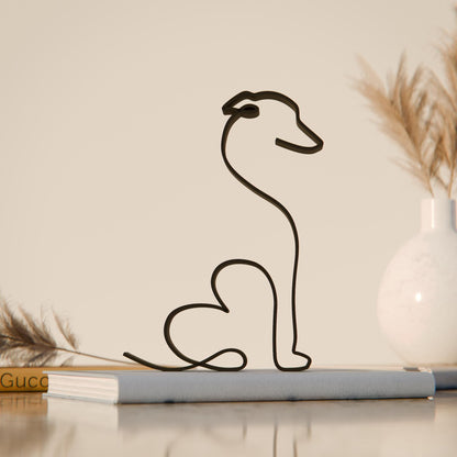 Anatolian Gift BoxItalian Greyhound Dog 32 - Line Art Figure