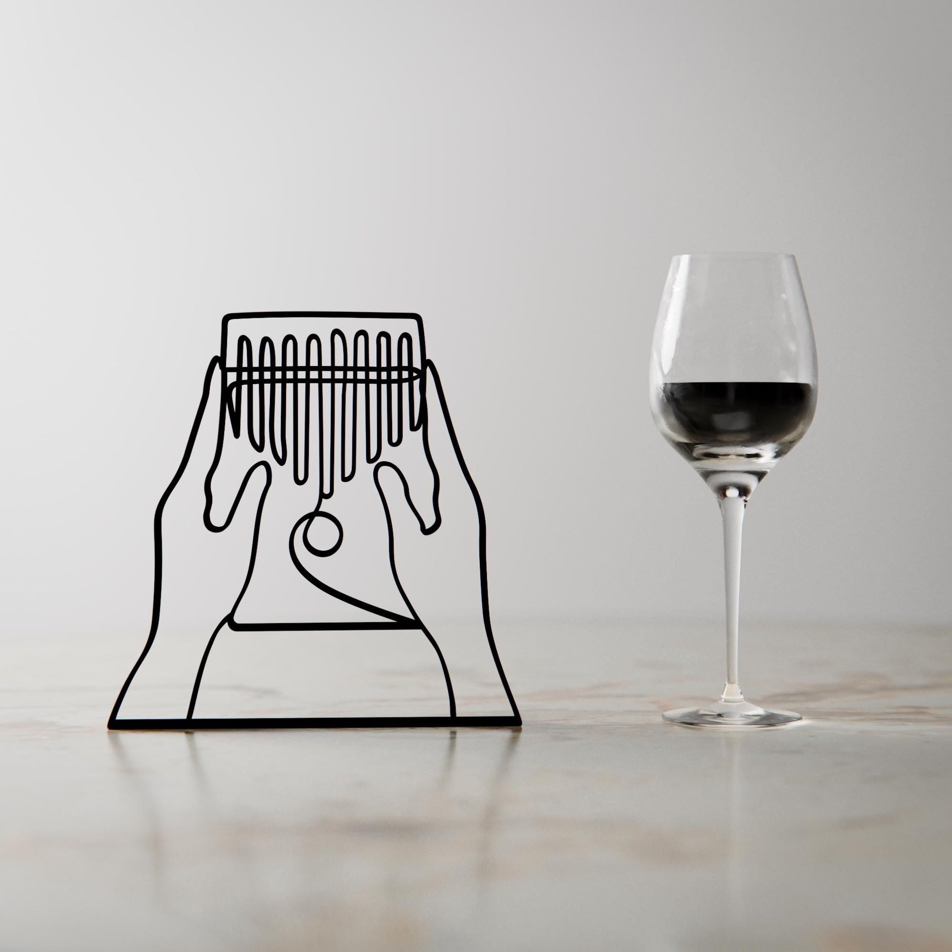 Anatolian Gift BoxKalimba Player - Customized Line Art Figure