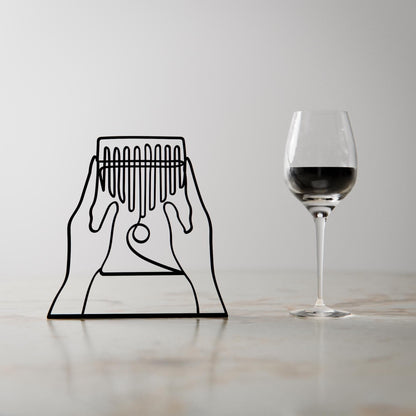 Anatolian Gift BoxKalimba Player - Customized Line Art Figure