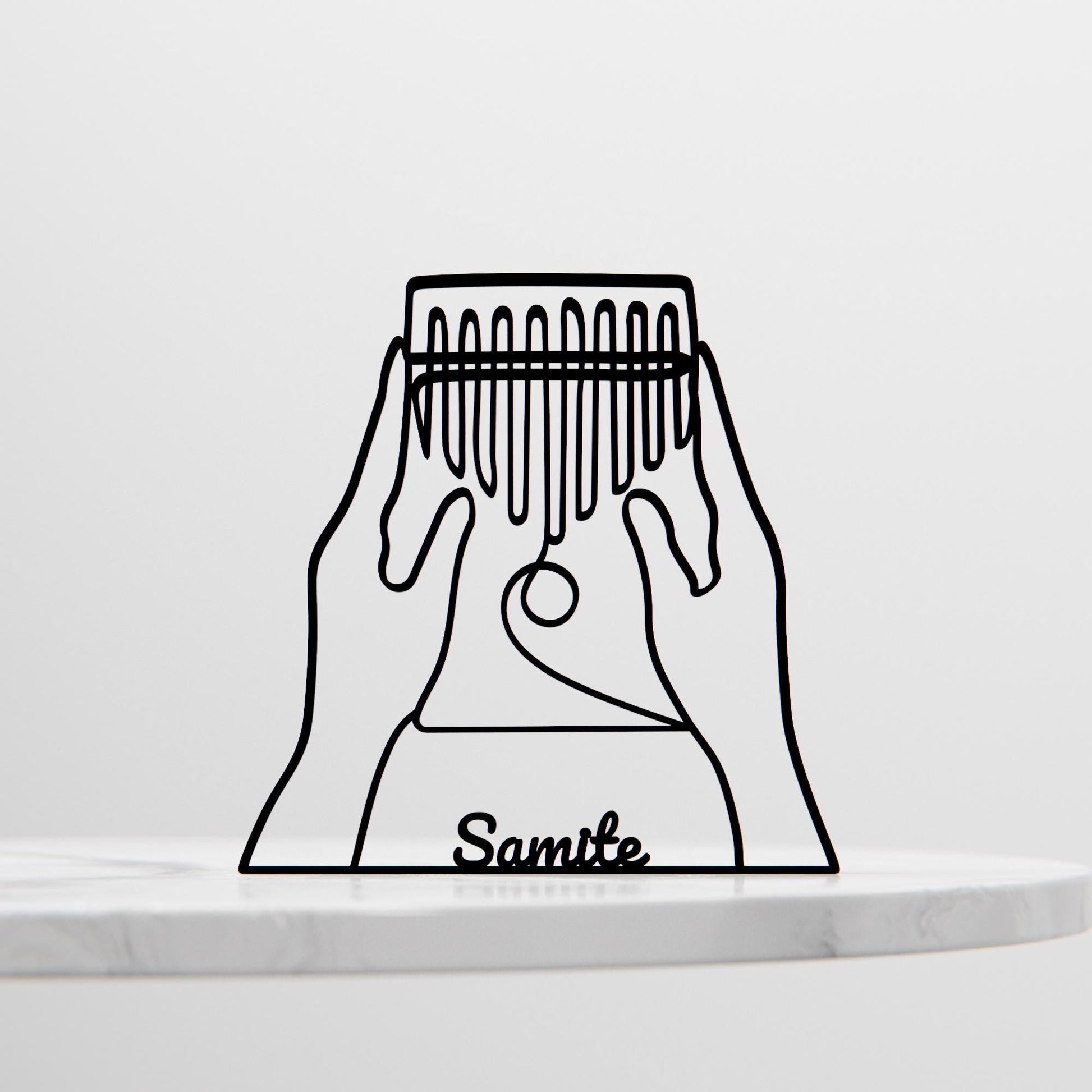 Anatolian Gift BoxKalimba Player - Customized Line Art Figure