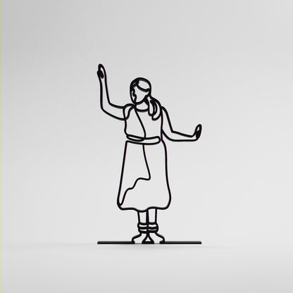 Anatolian Gift BoxKathak Dancer - Line Art Figure
