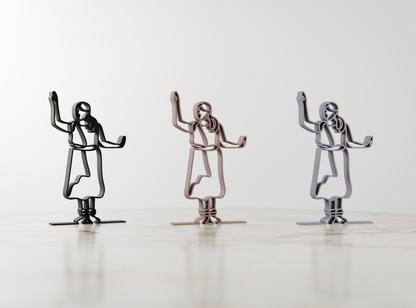 Kathak Dancer - Line Art Figure