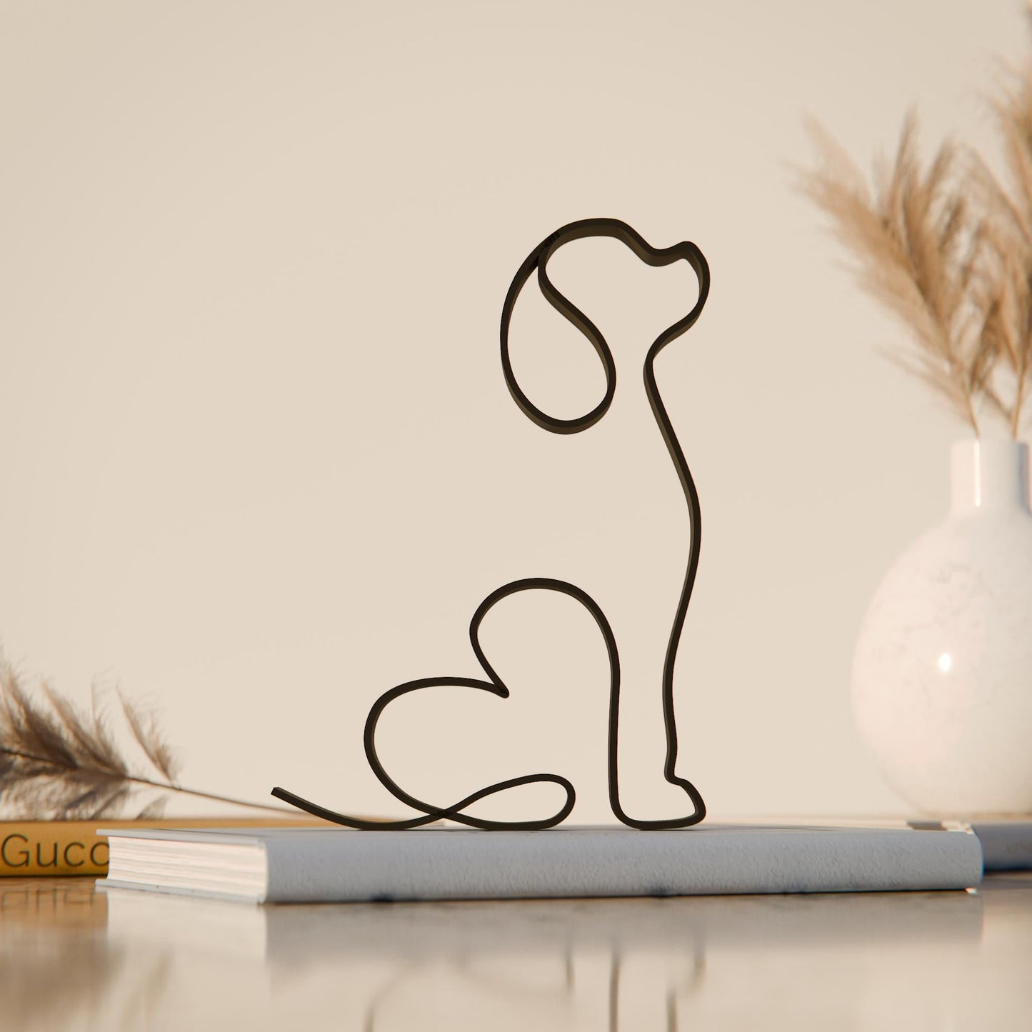 Anatolian Gift BoxKing Charles Spaniel Dog 34 - Line Art Figure