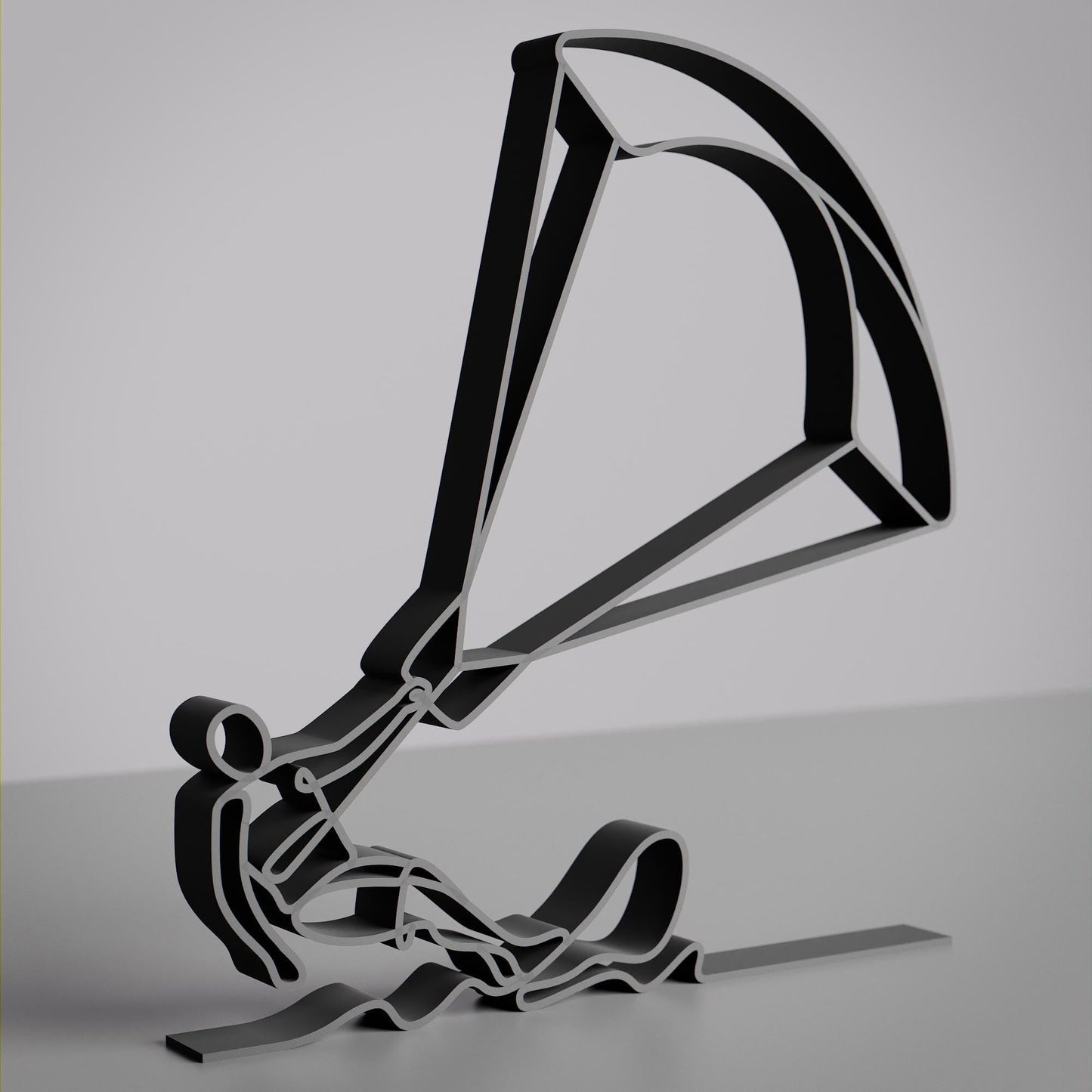 Anatolian Gift BoxKite Surfer - Customized Line Art Figure