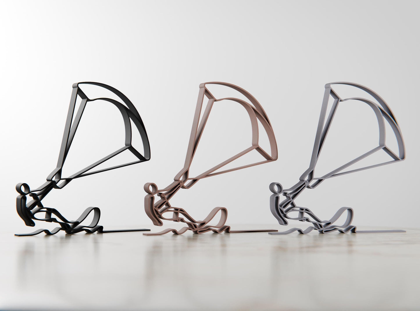 Anatolian Gift BoxKite Surfer - Customized Line Art Figure