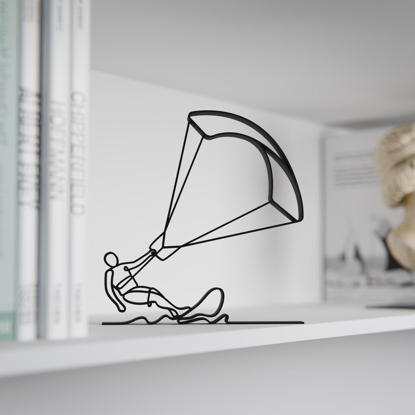 Anatolian Gift BoxKite Surfer - Customized Line Art Figure