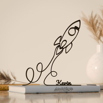 Anatolian Gift BoxLaunching Rocket - Customized Line Art Figure