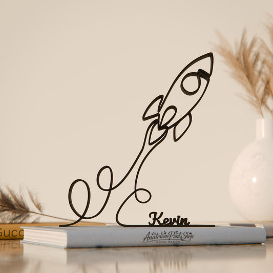 Anatolian Gift BoxLaunching Rocket - Customized Line Art Figure