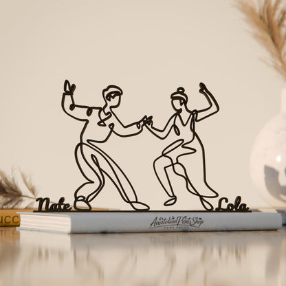 Anatolian Gift BoxLindy Hop Dancers 02 - Customized Line Art Figure