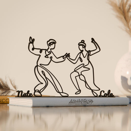 Anatolian Gift BoxLindy Hop Dancers 02 - Customized Line Art Figure