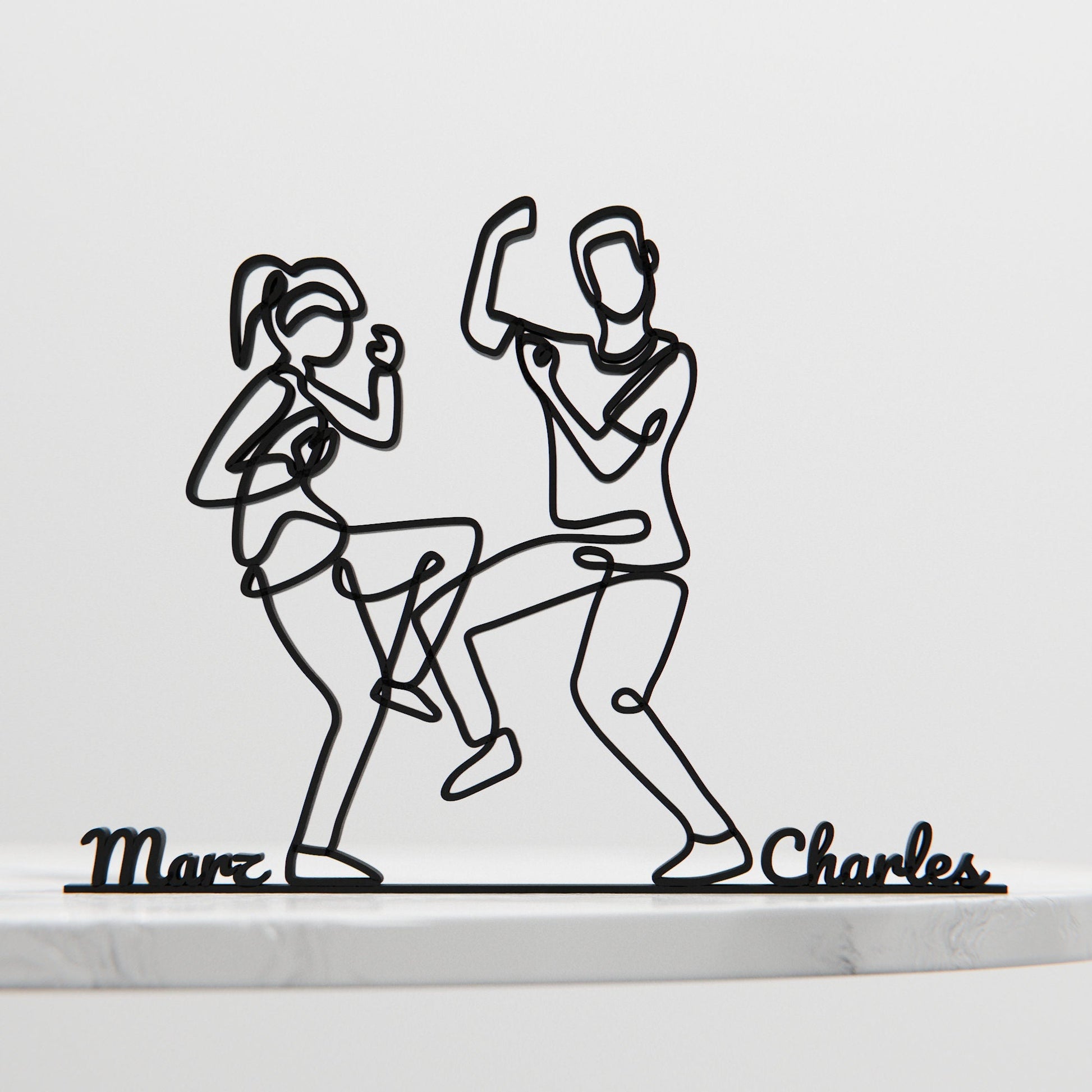 Anatolian Gift BoxLindy Hop Dancers 03 - Customized Line Art Figure