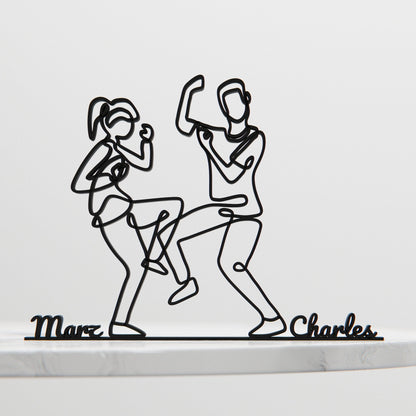 Anatolian Gift BoxLindy Hop Dancers 03 - Customized Line Art Figure