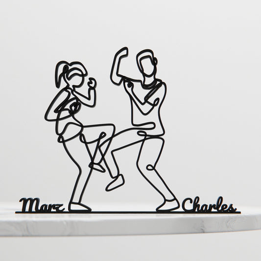 Anatolian Gift BoxLindy Hop Dancers 03 - Customized Line Art Figure