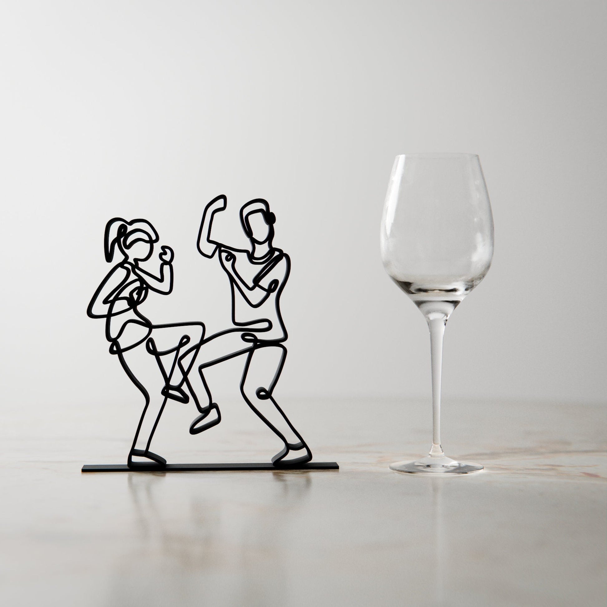 Anatolian Gift BoxLindy Hop Dancers 03 - Customized Line Art Figure