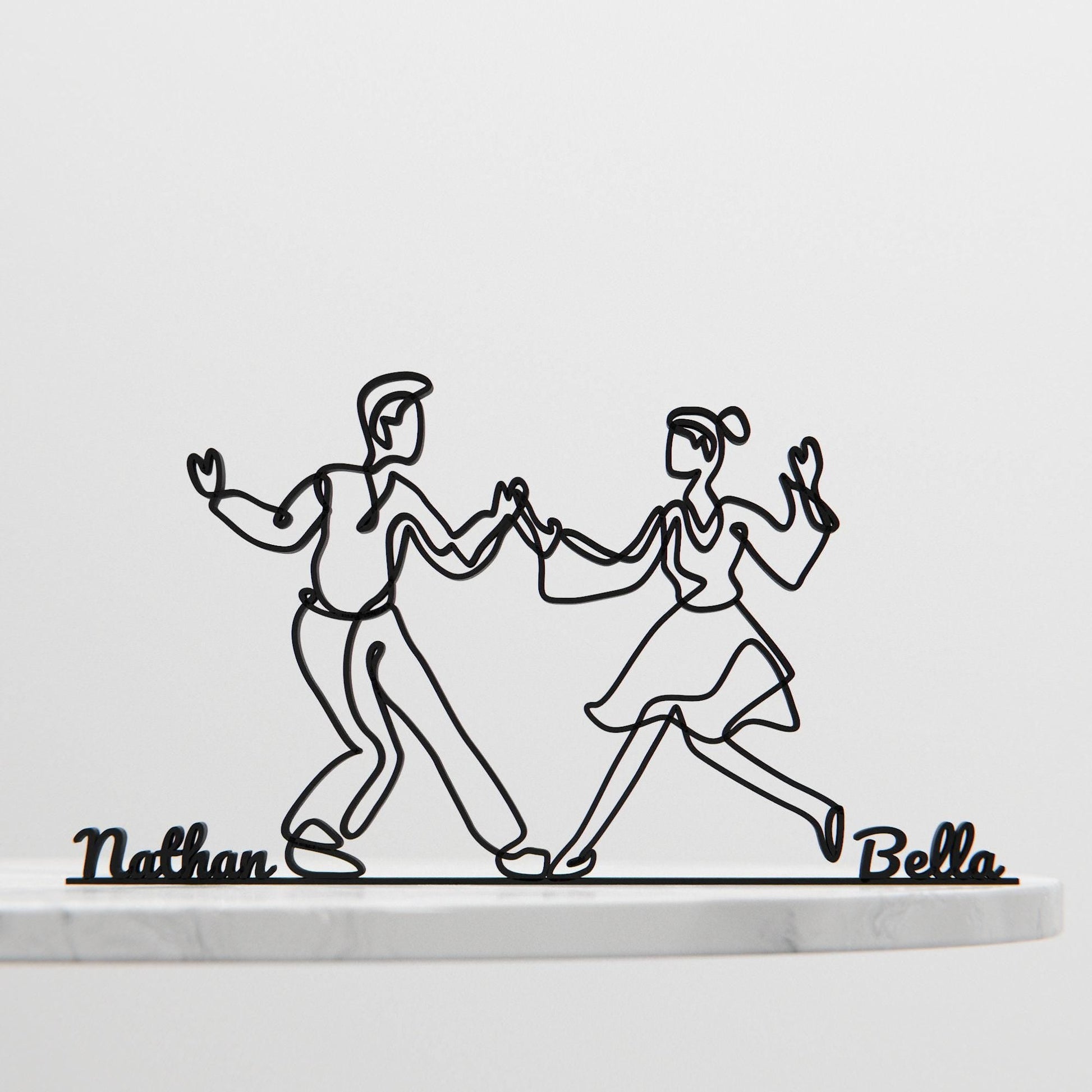 Anatolian Gift BoxLindy Hop Dancers - Customized Line Art Figure