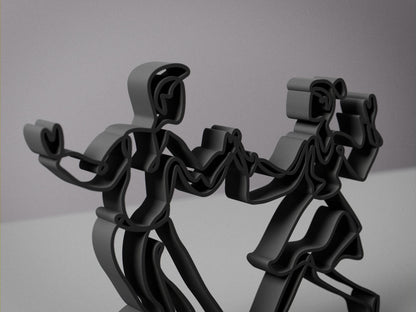 Anatolian Gift BoxLindy Hop Dancers - Customized Line Art Figure