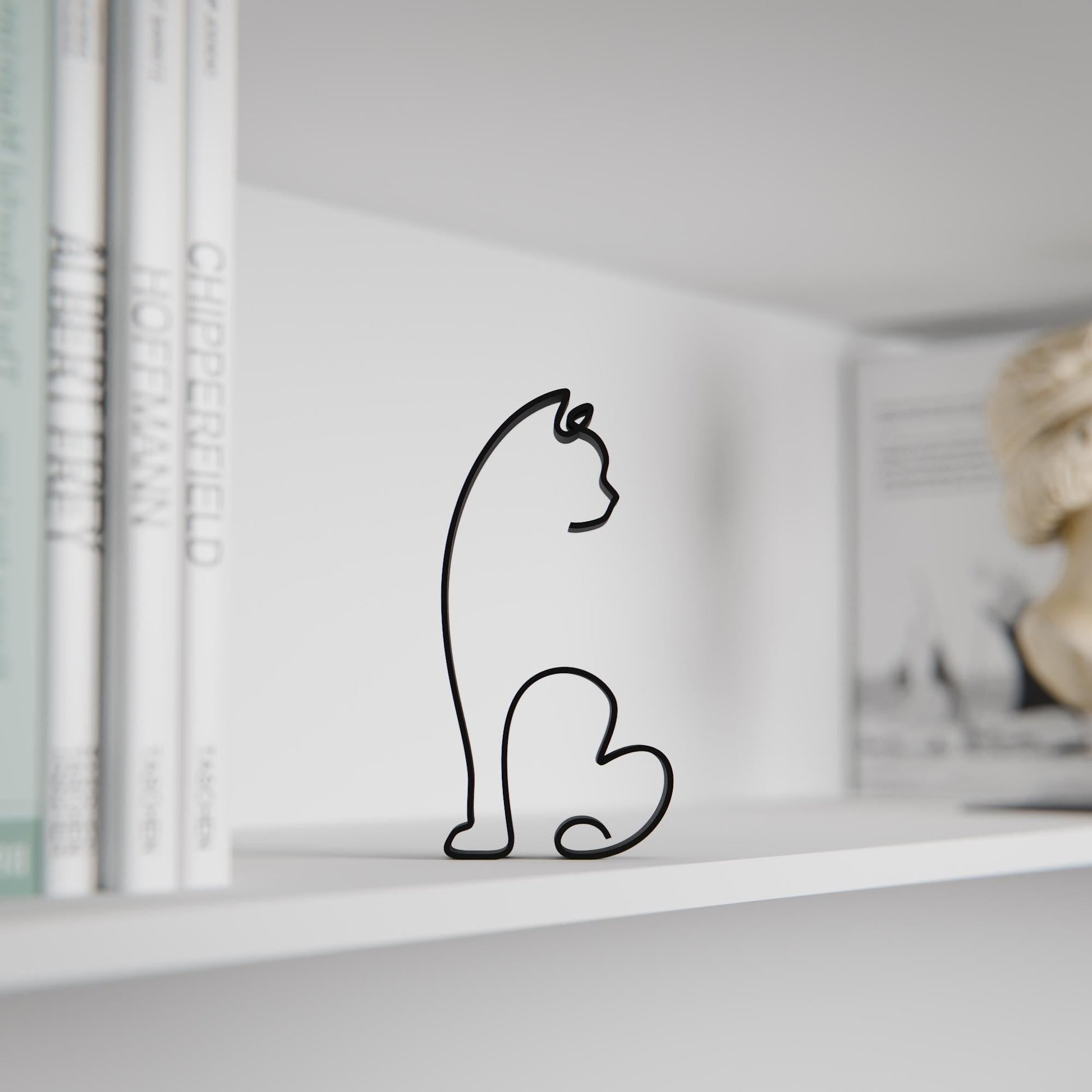 Anatolian Gift BoxManx Shorthair Cat 11 - Line Art Figure