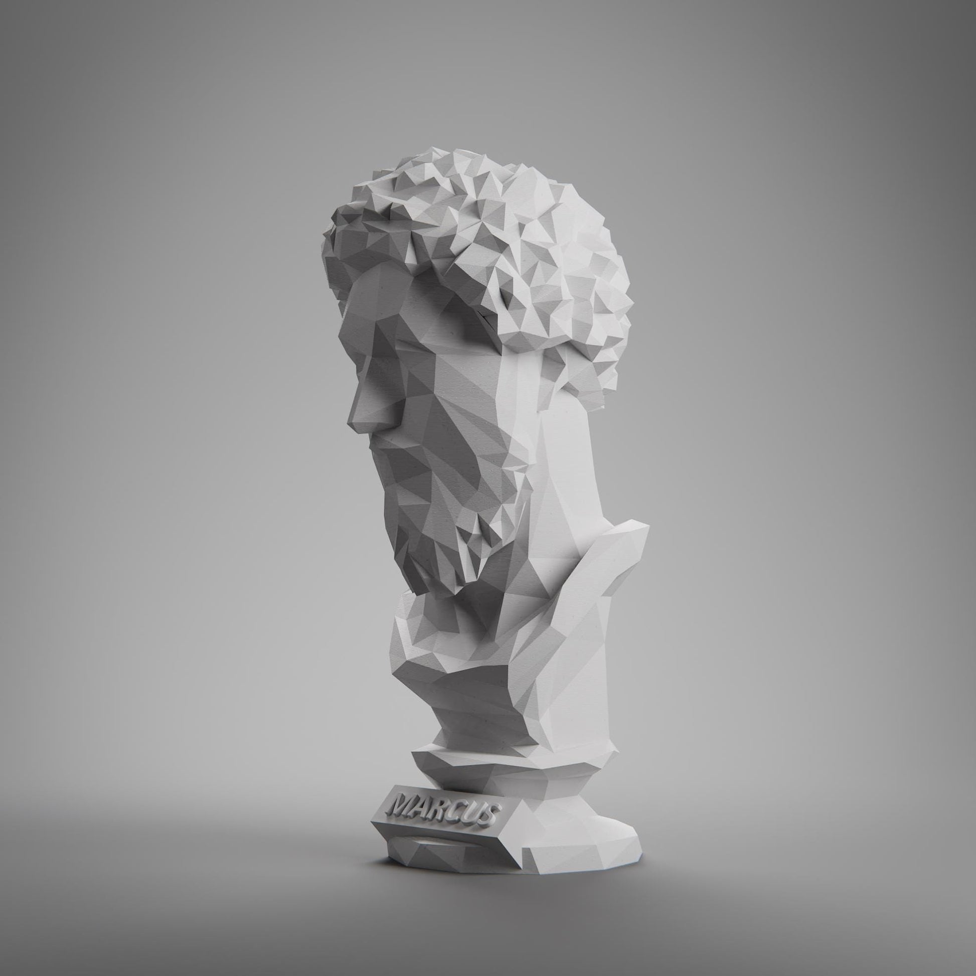 Anatolian Gift BoxMarcus Aurelius, Low Poly Bust, Greek Stoic Philosopher Sculpture, Stoic Sculpture, 3D Printed Gift, Home Decor, Office Decor