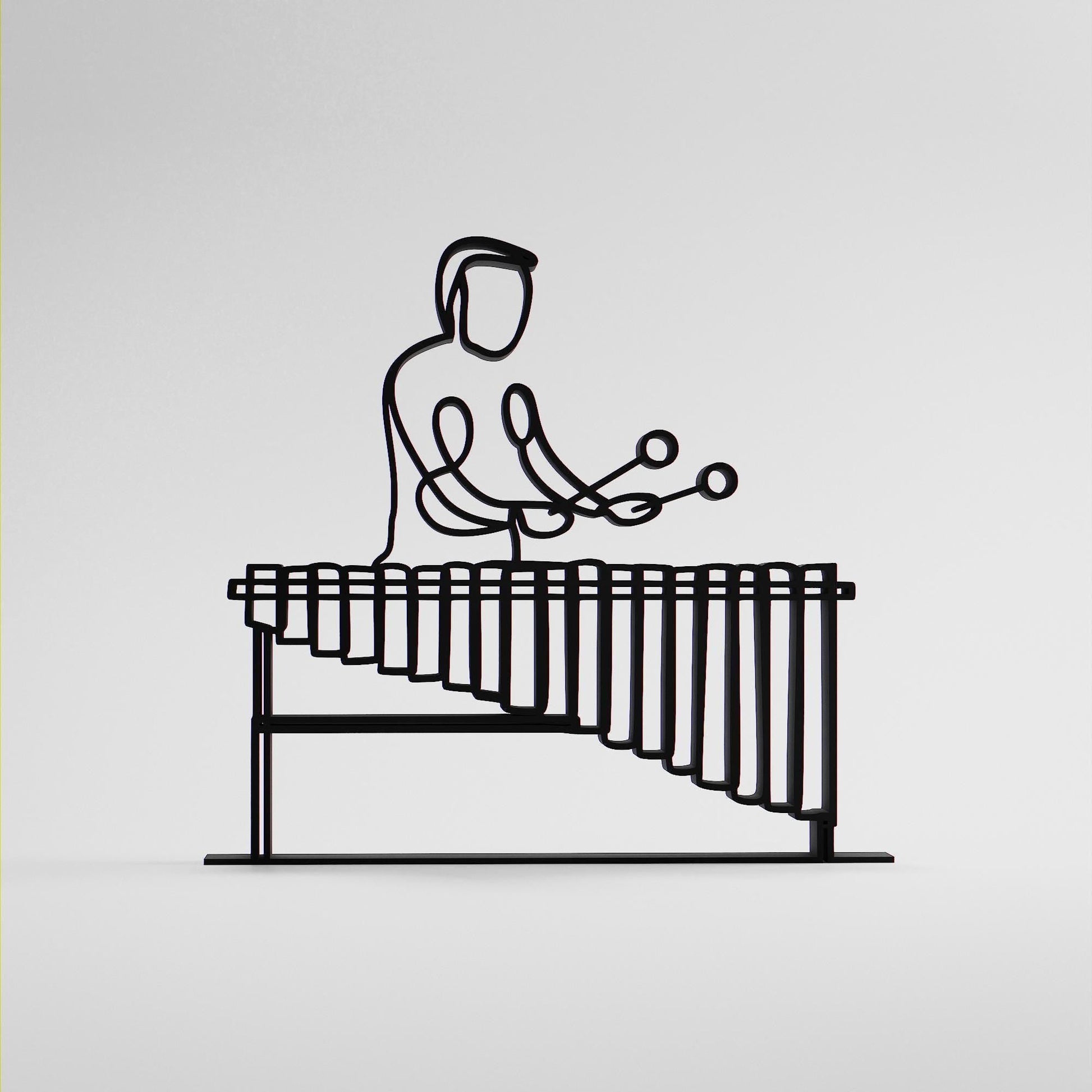Anatolian Gift BoxMarimba Player - Customized Line Art Figure