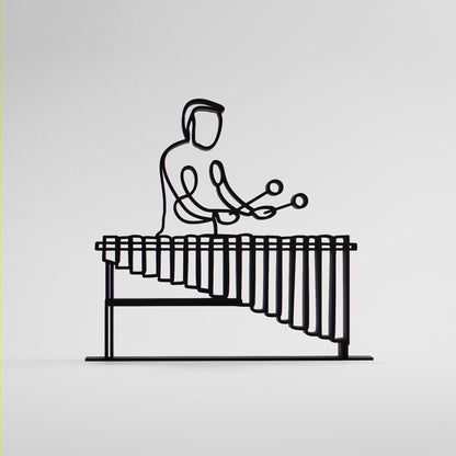 Anatolian Gift BoxMarimba Player - Customized Line Art Figure
