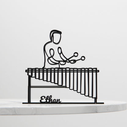 Anatolian Gift BoxMarimba Player - Customized Line Art Figure