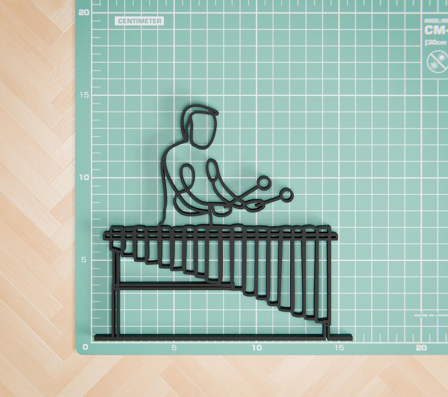 Anatolian Gift BoxMarimba Player - Customized Line Art Figure