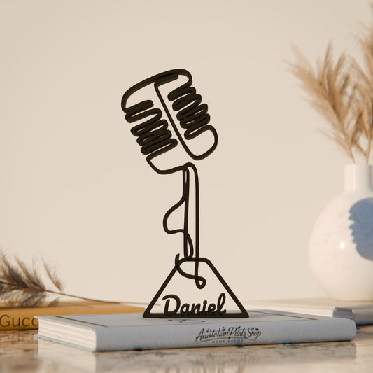 Anatolian Gift BoxMicrophone - Customized Line Art Figure