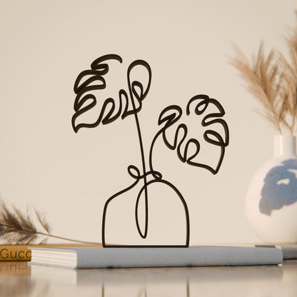 Anatolian Gift BoxMonstera Plant - Line Art Figure