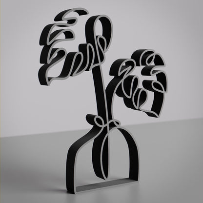 Anatolian Gift BoxMonstera Plant - Line Art Figure