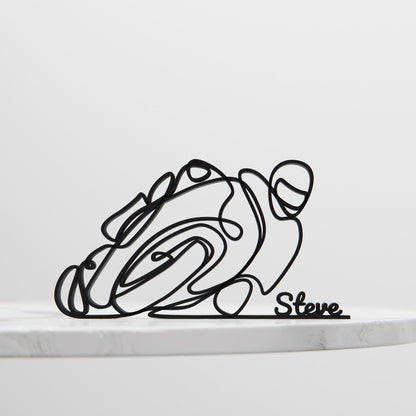 Anatolian Gift BoxMotorbiker - Customized Line Art Figure