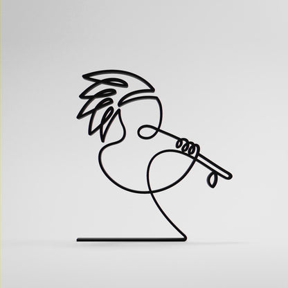 Anatolian Gift BoxNative American Flute Player - Customized Line Art Figure