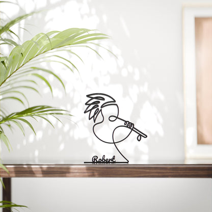 Anatolian Gift BoxNative American Flute Player - Customized Line Art Figure