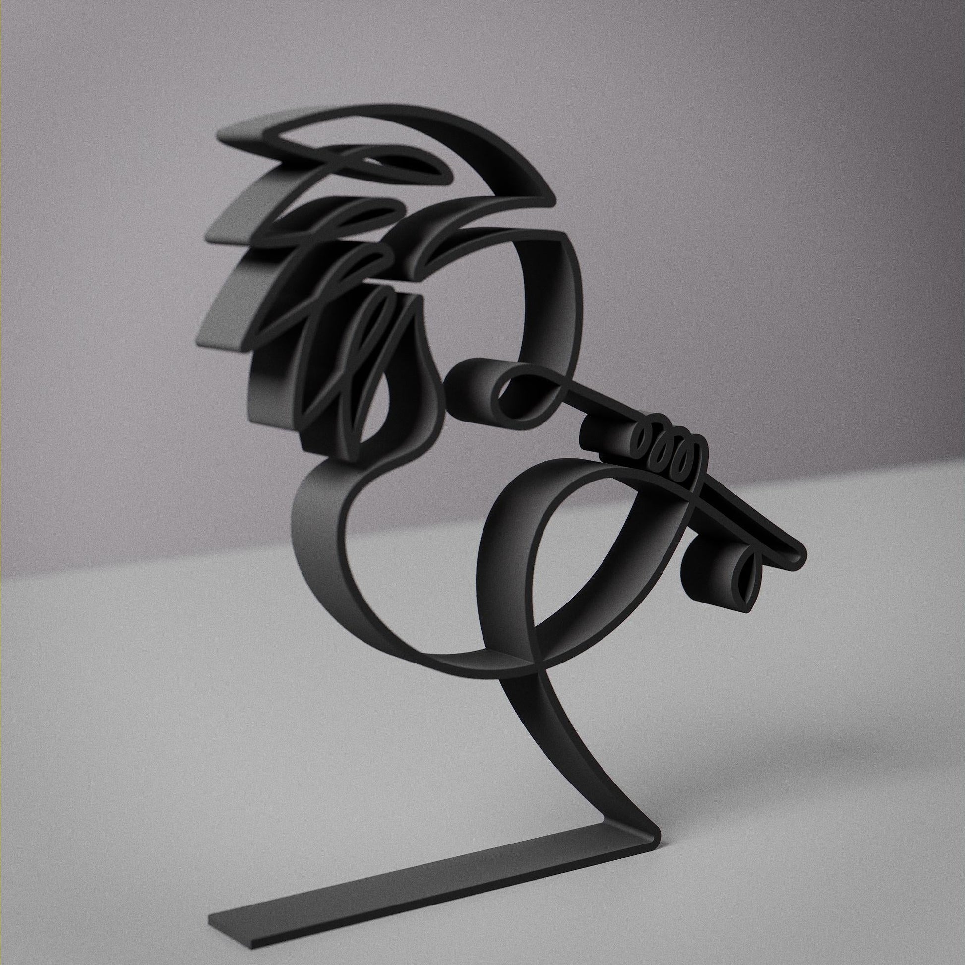 Anatolian Gift BoxNative American Flute Player - Customized Line Art Figure