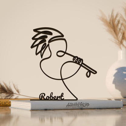 Anatolian Gift BoxNative American Flute Player - Customized Line Art Figure